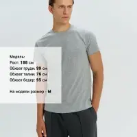 Футболка Regent 150 серый меланж, размер XS