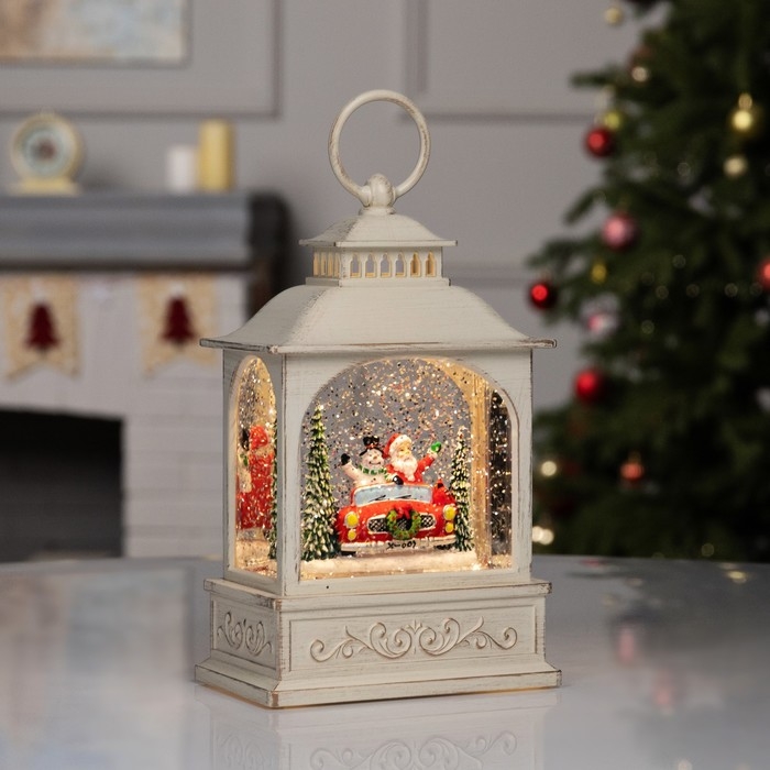 Фигура светодиодная &laquo;Новогодние приключения&raquo;, 21х13.3х8.1 см, музыка, батарейки ААх3 (не в комплекте), USB, свечение тёплое белое