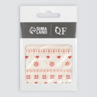 Новый год! Наклейки для ногтей «Зимние узоры», объёмные, цвет красный/белый Новый год! Наклейки для ногтей «Зимние узоры», объёмные, цвет красный/белый