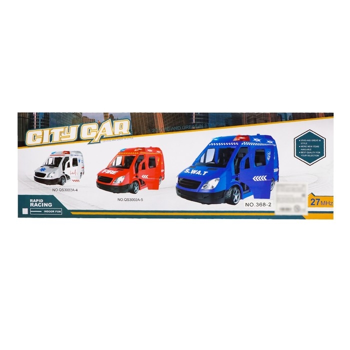 Машина радиоуправляемая &laquo;Спецназ&raquo;, работает от батареек, свет и звук, цвет чёрный