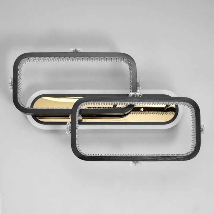 Люстра с ПДУ "Тильда" 2хLED 88Вт 3000-6000К RGB черный золотой 60х35х16см