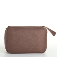 Косметичка-несессер на молниях, цвет коричневый Косметичка-несессер на молниях, цвет коричневый