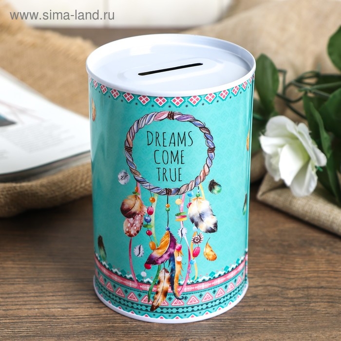 Копилка металл банка "Ловец снов" МИКС 12х8х8 см