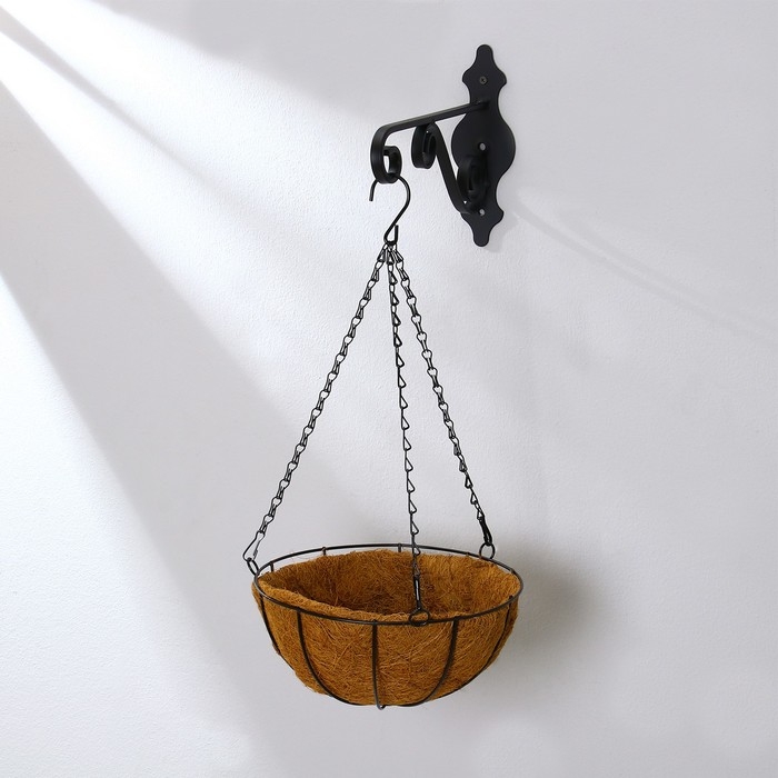 Кашпо подвесное &laquo;Полусфера&raquo; , d = 30 см, с кокосовым вкладышем