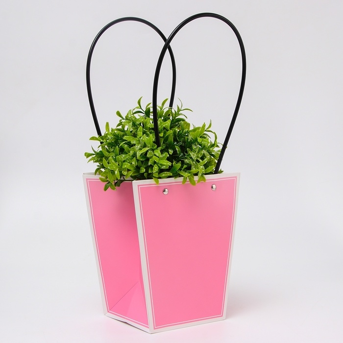 Сумка для цветов амарантовый влагостойкая, 17x17-11.5x11.5-20 см 11 Сумка для цветов амарантовый влагостойкая, 17x17-11.5x11.5-20 см 11