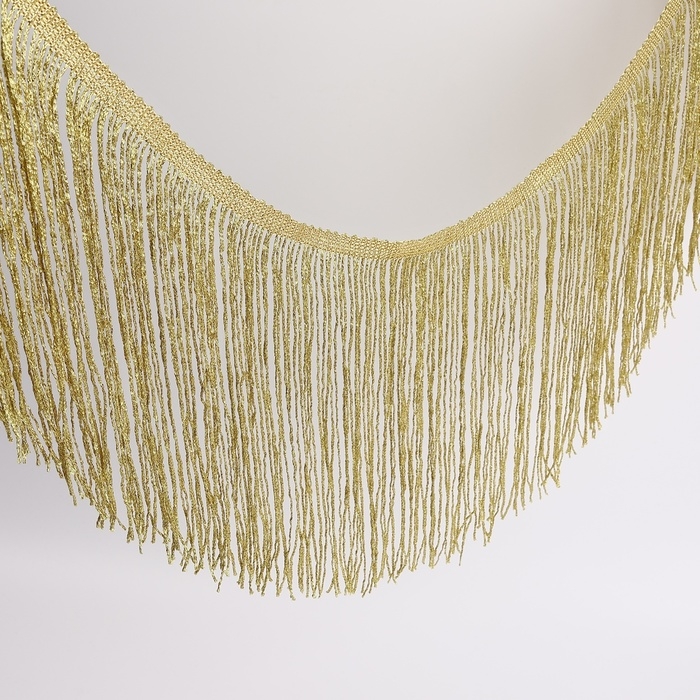 Тесьма декоративная &laquo;Бахрома&raquo;, 20 см, 5 &plusmn; 0,5 м, цвет золотой