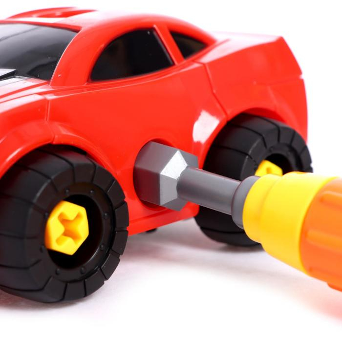 Конструктор-машина &laquo;Мега робот&raquo;, 3 в 1, со световым шуруповёртом, работает от батареек