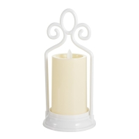 Ночник "Свеча на подсвечнике" LED от батареек 3хААА белый 11х11х25 см RISALUX Ночник "Свеча на подсвечнике" LED от батареек 3хААА белый 11х11х25 см RISALUX