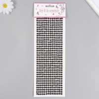 Полубусины самоклеющиеся d 6 мм, черный Полубусины самоклеющиеся d 6 мм, черный