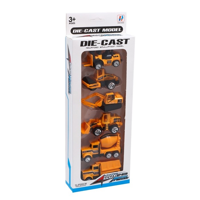 Набор металлических машин &laquo;Строительная техника&raquo;, 6 шт.