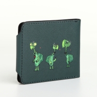 Кошелёк на кнопке, цвет зелёный