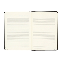 Ежедневник недатированный А5 136 листов, deVENTE. Seattle, твердая обложка кожзам с поролоном, термо тиснение, перфорация, ляссе, кремовый блок 70 г/м2, чёрный