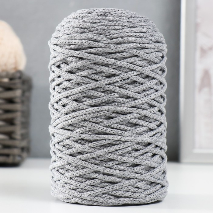 Шнур для вязания без сердечника 70% хлопок, 30% полиэстер ширина 3мм 100м/160&plusmn;10гр (108)