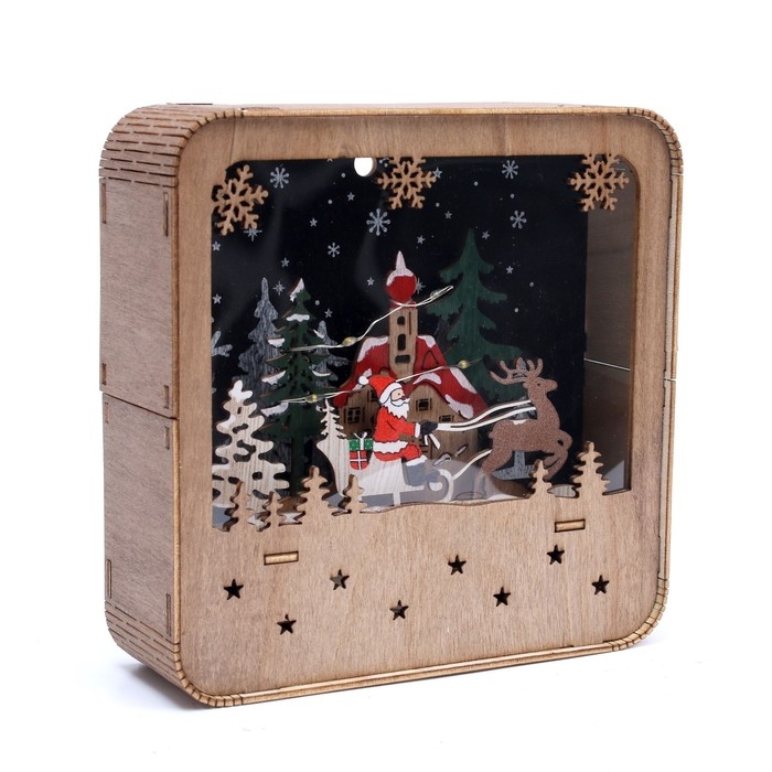 Новогодний декор с подсветкой «Новогодняя сказка» 14 × 4 × 22,5 см Новогодний декор с подсветкой «Новогодняя сказка» 14 × 4 × 22,5 см