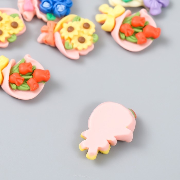 Декор для творчества пластик "Букет цветов" набор 10 шт