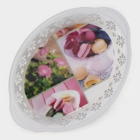 Поднос пластиковый &laquo;Вензель&raquo;, 30,5&times;21,5 см, рисунок МИКС