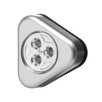 Ночник-пушлайт "Треугольник" 3хLED, 3ААА серый 6,5х6,5х2,5 см RISALUX