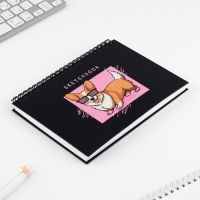 Скетчбук в твердой обложке на гребне А5, 80 л. 100 г/м «Корги» Скетчбук в твердой обложке на гребне А5, 80 л. 100 г/м «Корги»