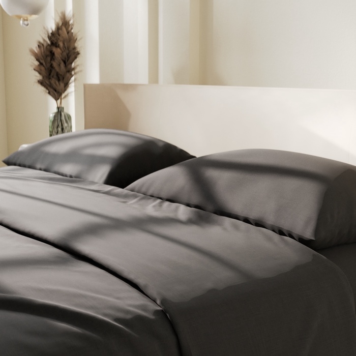 Постельное бельё Этель 1,5 сп Black night 143х215, 150х214, 50х70см-2 шт, 100% хлопок, поплин 125г/м2 Постельное бельё Этель 1,5 сп Black night 143х215, 150х214, 50х70см-2 шт, 100% хлопок, поплин 125г/м2