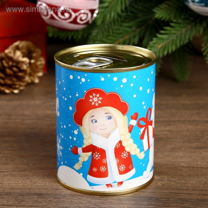 Копилка-банка металл Копилка-банка металл "С Новым Годом. Дед Мороз" 7,3х9,5 см