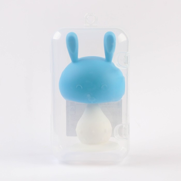 Прорезыватель силиконовый «Зайка», с погремушкой, на присоске, цвет голубой, Крошка Я Прорезыватель силиконовый «Зайка», с погремушкой, на присоске, цвет голубой, Крошка Я