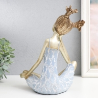 Сувенир полистоун "Малышка с двумя хвостиками" бело-золотой 21х13,5х26 см Сувенир полистоун "Малышка с двумя хвостиками" бело-золотой 21х13,5х26 см