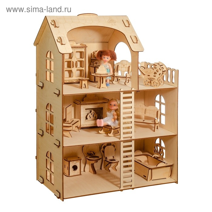 Домик из берёзовой фанеры &laquo;Забава&raquo; без мебели