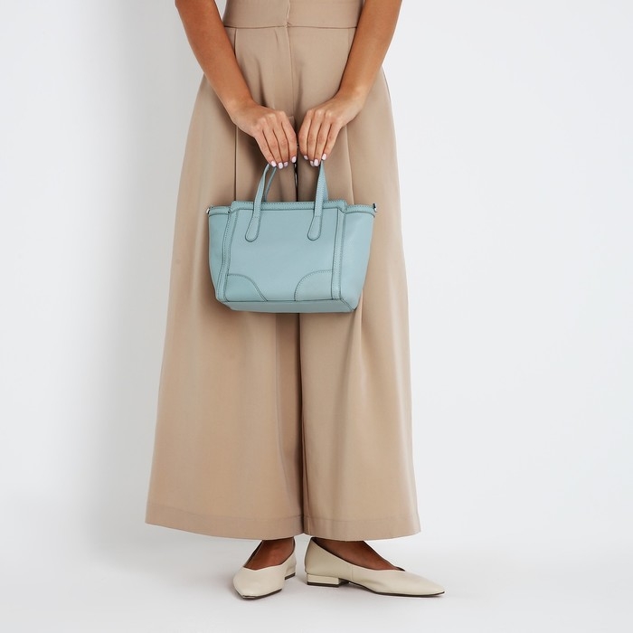 Сумка женская тоут на молнии, цвет бирюзовый Сумка женская тоут на молнии, цвет бирюзовый