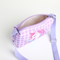 Сумка детская для девочки на молнии, цвет сиреневый Сумка детская для девочки на молнии, цвет сиреневый