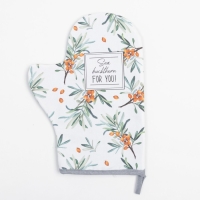 Набор Кухонный &laquo;Berry garden&raquo;, варежка-прихватка 20х28см, прихватка 19х19см, 100% хлопок