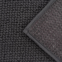 Коврик "Букли" для ванной 50х80 см, темно-серый, микрофибра плотность 1100 Коврик "Букли" для ванной 50х80 см, темно-серый, микрофибра плотность 1100