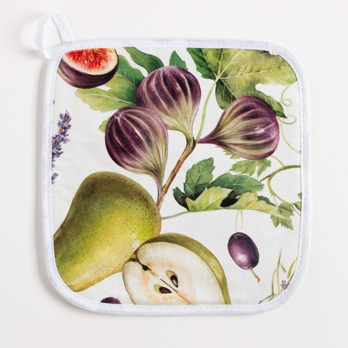 Кухонный набор Этель &laquo;Фруктовый сад&raquo;, полотенце 40х73 см, прихватка 19х19 см, фартук 60х65 см