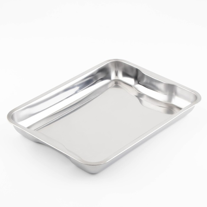 Поднос из нержавеющей стали, 39&times;29&times;4,5 см, 430 сталь