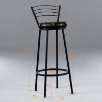 Стул барный "Бари премиум", Черный/Черный Стул барный "Бари премиум", Черный/Черный