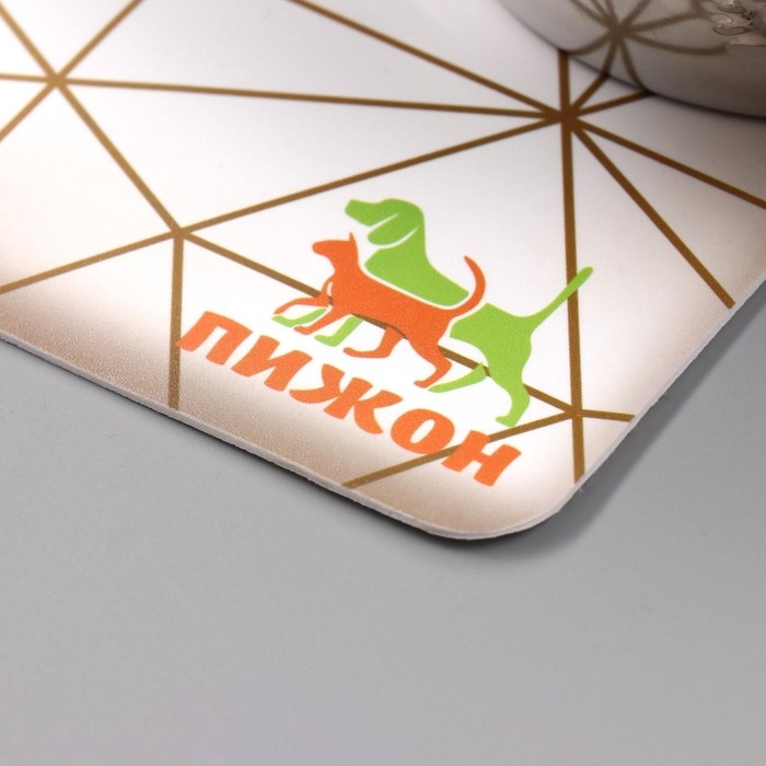 Коврик под миску Коврик под миску "Пижон" с нескользящим основанием 43 х 28 см "Для верного друга"