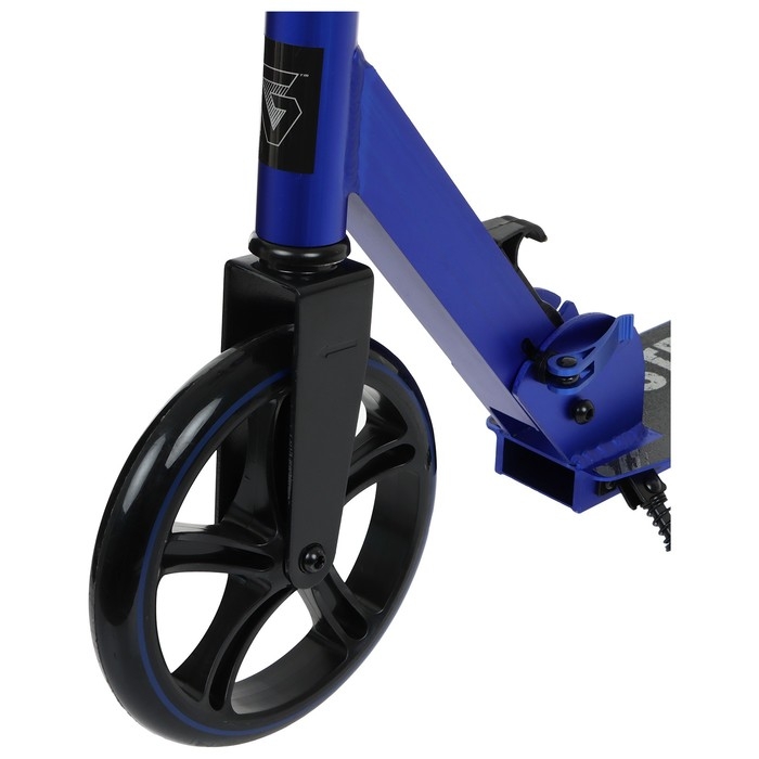 Самокат городской GRAFFITI, складной, колёса PU 200, 86A, ABEC 9, подножка, цвет синий Самокат городской GRAFFITI, складной, колёса PU 200, 86A, ABEC 9, подножка, цвет синий