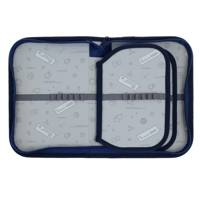 Пенал 3 секции, вкладка внутри, 140 х 210 х 40 мм, тканевый, Calligrata TOP Block Пенал 3 секции, вкладка внутри, 140 х 210 х 40 мм, тканевый, Calligrata TOP Block "Котик"