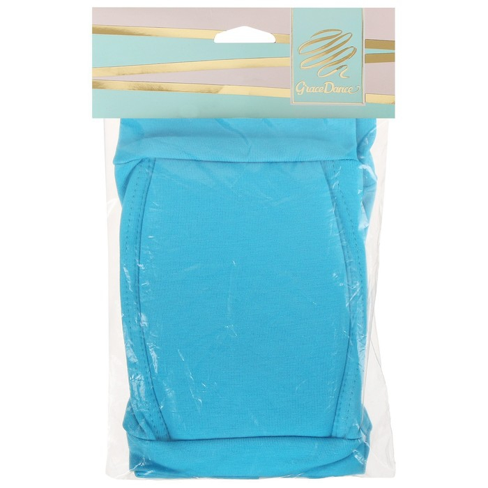 Наколенники для гимнастики и танцев Grace Dance, с уплотнителем, р. M, 11-14 лет, цвет бирюзовый