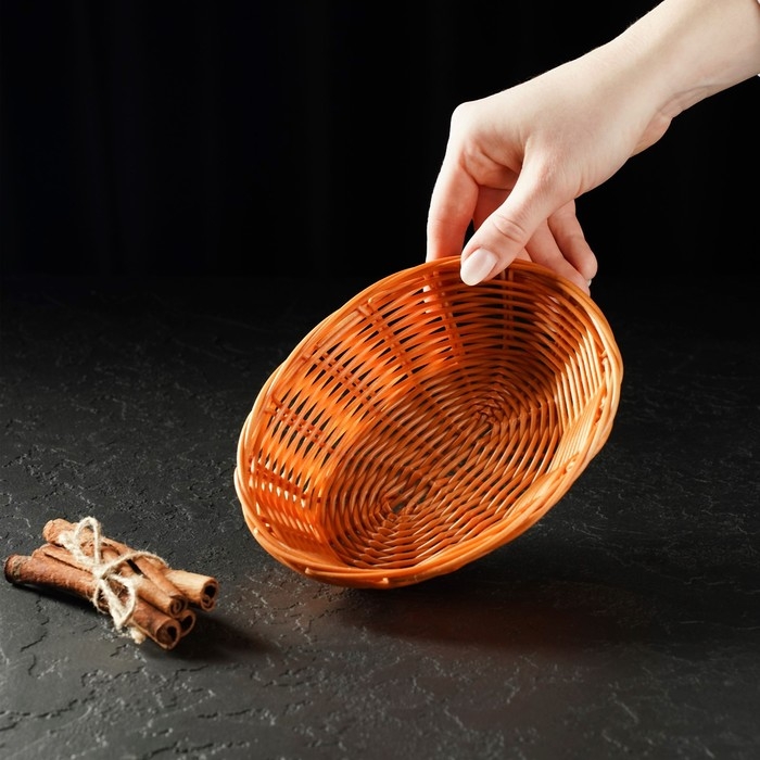 Корзинка для подачи Доляна &laquo;Капучино&raquo;, 17&times;14&times;4 см, цвет коричневый