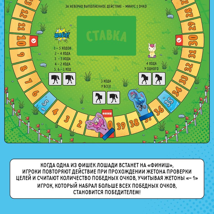 Настольная игра &laquo;Лошадиные скачки&raquo;, 10+