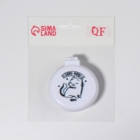 Расчёска массажная &laquo;Коты&raquo;, складная, с зеркалом, 6,5 &times; 2,5 см, цвет белый