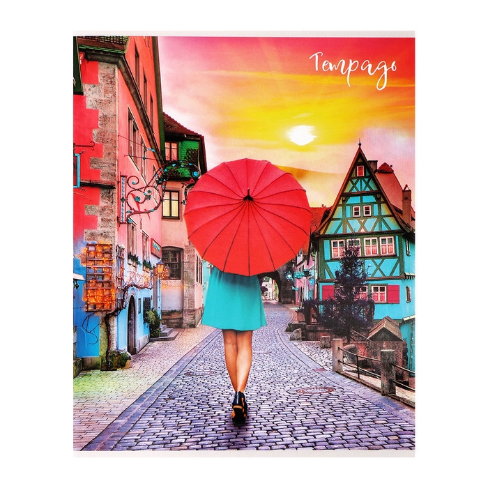 Тетрадь 48 листов в клетку Calligrata Тетрадь 48 листов в клетку Calligrata "Яркие зонты", обложка мелованный картон, УФ-лак, блок офсет, МИКС