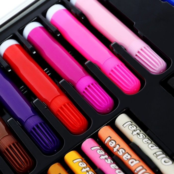 Набор для рисования в деревянной коробке, обтянутой пвх, большой Набор для рисования в деревянной коробке, обтянутой пвх, большой