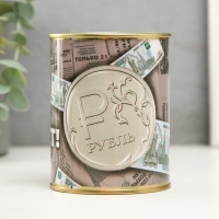 Копилка-банка металл "Рубль тыщу бережет" Копилка-банка металл "Рубль тыщу бережет"