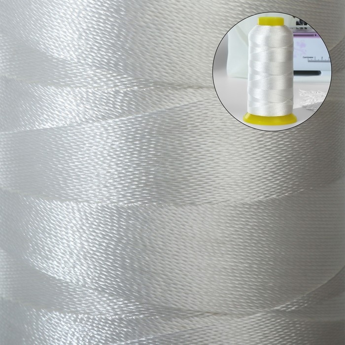 Нитки обувные, 300D/3, 800 м, цвет белый