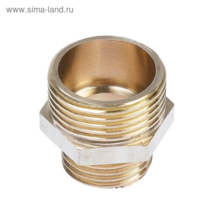 Ниппель OTMO, 3/4 Ниппель OTMO, 3/4"x1/2", наружная/наружная резьба, никелированная латунь