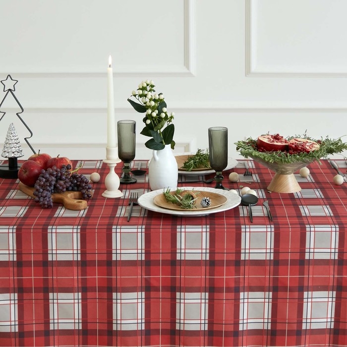 Скатерть Этель &laquo;Уютное Рождество&raquo;, 149х180 см, 100% хл, саржа 190 г/м2