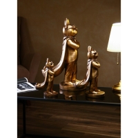 Набор подставок для мелочей &laquo;Бульдог стоящий&raquo;, полистоун, 58 см, цвет золото