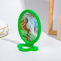 Зеркало настольное - подвесное &laquo;Овал&raquo;, зеркальная поверхность 8,5 &times; 12,5 см, фасовка 20 шт, цвет МИКС