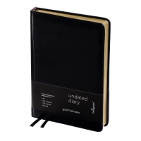 Ежедневник НЕдатированный А5, 136 листов в линейку, кожзам "Небраска", золотой срез, черный Ежедневник НЕдатированный А5, 136 листов в линейку, кожзам "Небраска", золотой срез, черный